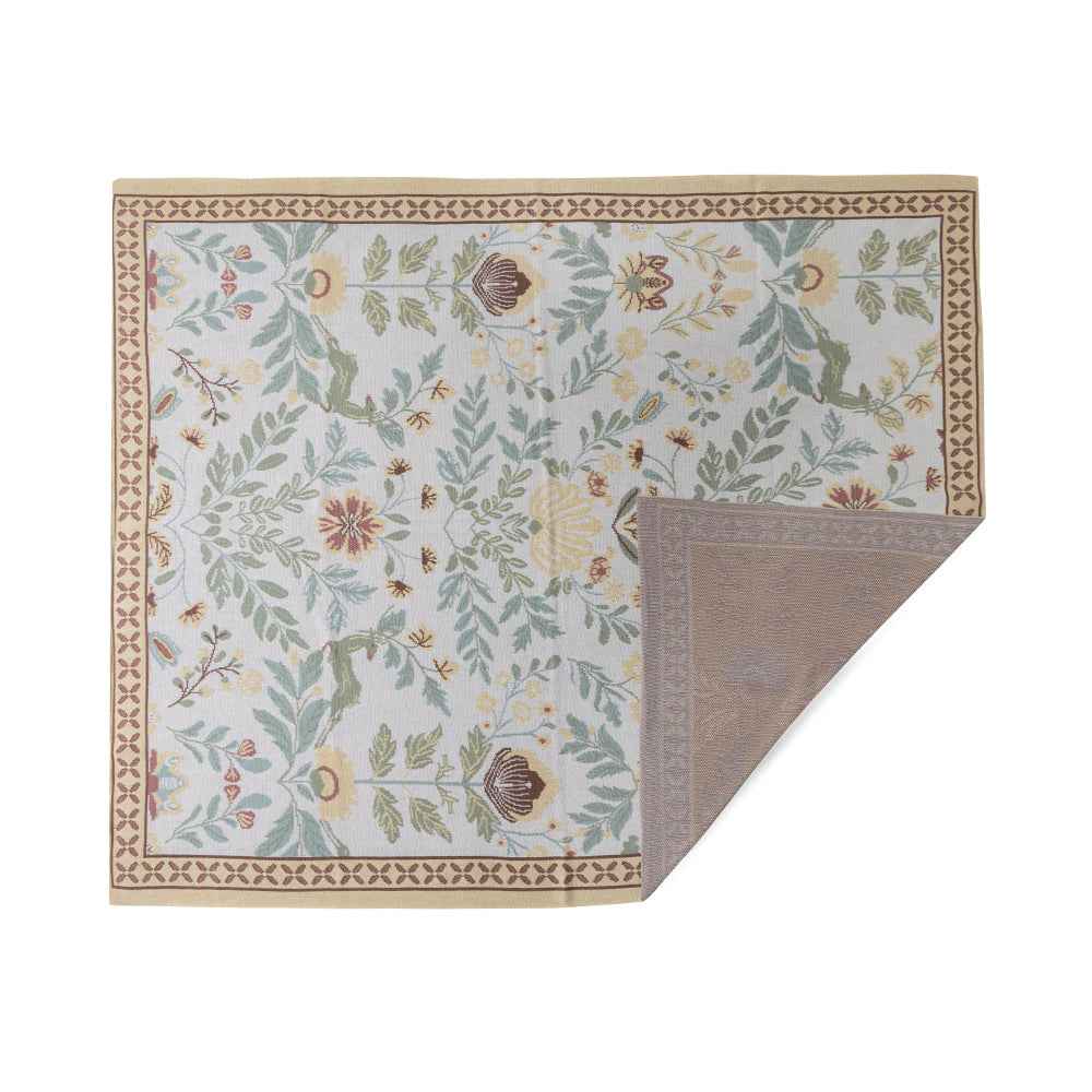 Myra Wildflower Haven Cotton Throw in Garden Ivory