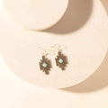 Myra Starburst Earrings for Women with Turquoise Center