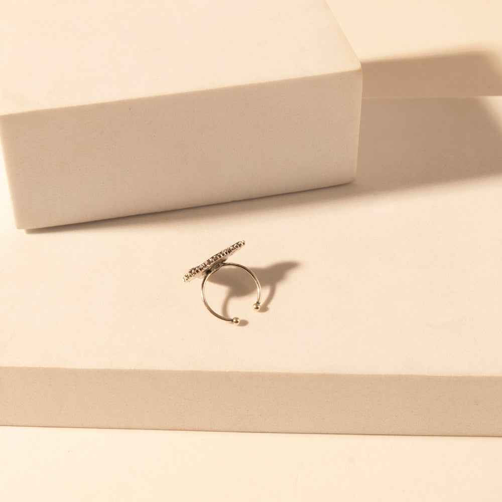Myra Rodeo Hide adjustable Ring for Women with hair-on cowhide detail for premium western wear