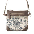 Myra Inkwild Vintage Crossbody Bag for Women in ivory with fringe detail