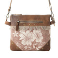 Myra Inkwild Vintage Crossbody Bag for Women in rust with fringe detail