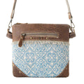 Myra Inkwild Vintage Crossbody Bag for Women in blue with fringe detail