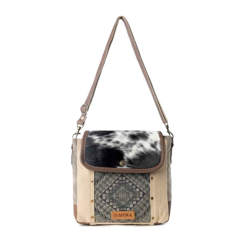 Myra Sandstone Pony Western Shoulder Bag for Women in Khaki