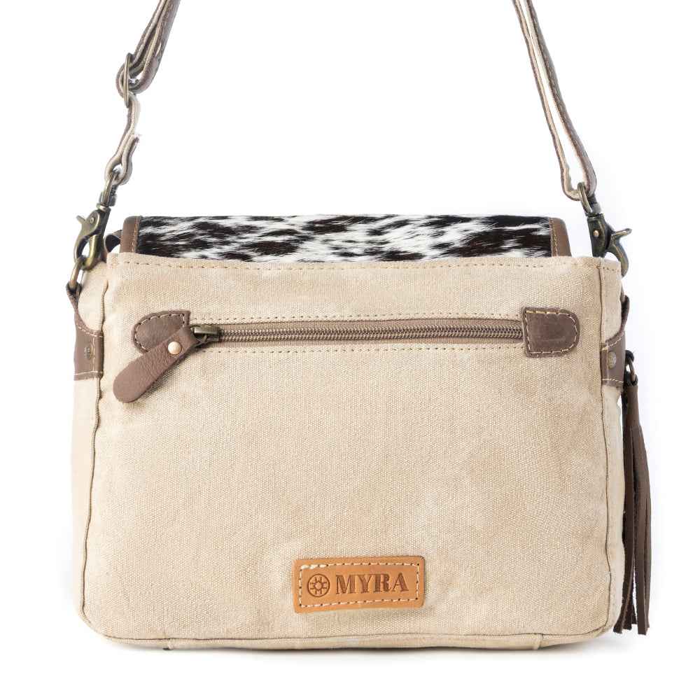 Myra Meadowhide Western Shoulder Bag for Women in Brown with hairon flap