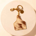 Myra Heifer Key Fob for Women in brown with hair-on detail for everyday western carry