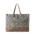Myra Riverbed Trail Weekender Bag for Women in olive with vintage print detail