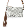 Myra Frondtrail upcycled canvas Belt Bag for Women in ivory with leather detail