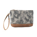 Myra Fernfield Vintage Wristlet for Women in olive with leather detail