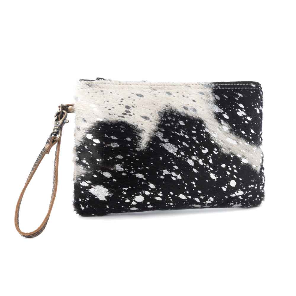 Myra Stardust Pony Western Pouch for Women in black with foil hairon detail