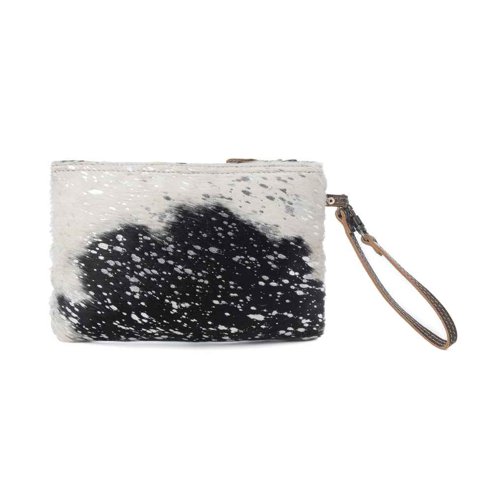 Myra Stardust Pony Western Pouch for Women in black with foil hairon detail
