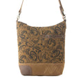 Myra Wild Paisley upcycled canvas concealed Carry Bag for Women in olive with vintage print