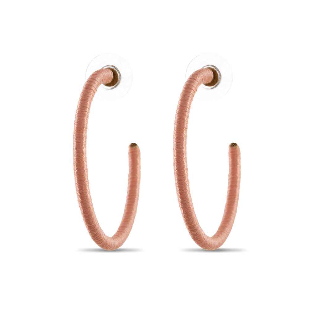 Foxy In Pink Hoop Earrings
