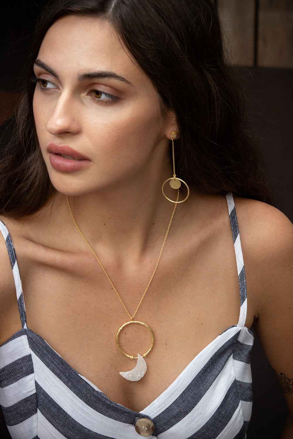 Angel Crescent Necklace
