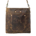 Myra Beast Leather Messenger Bag for Women Distressed Brown Full-Grain Leather with Adjustable Strap and Front Pocket
