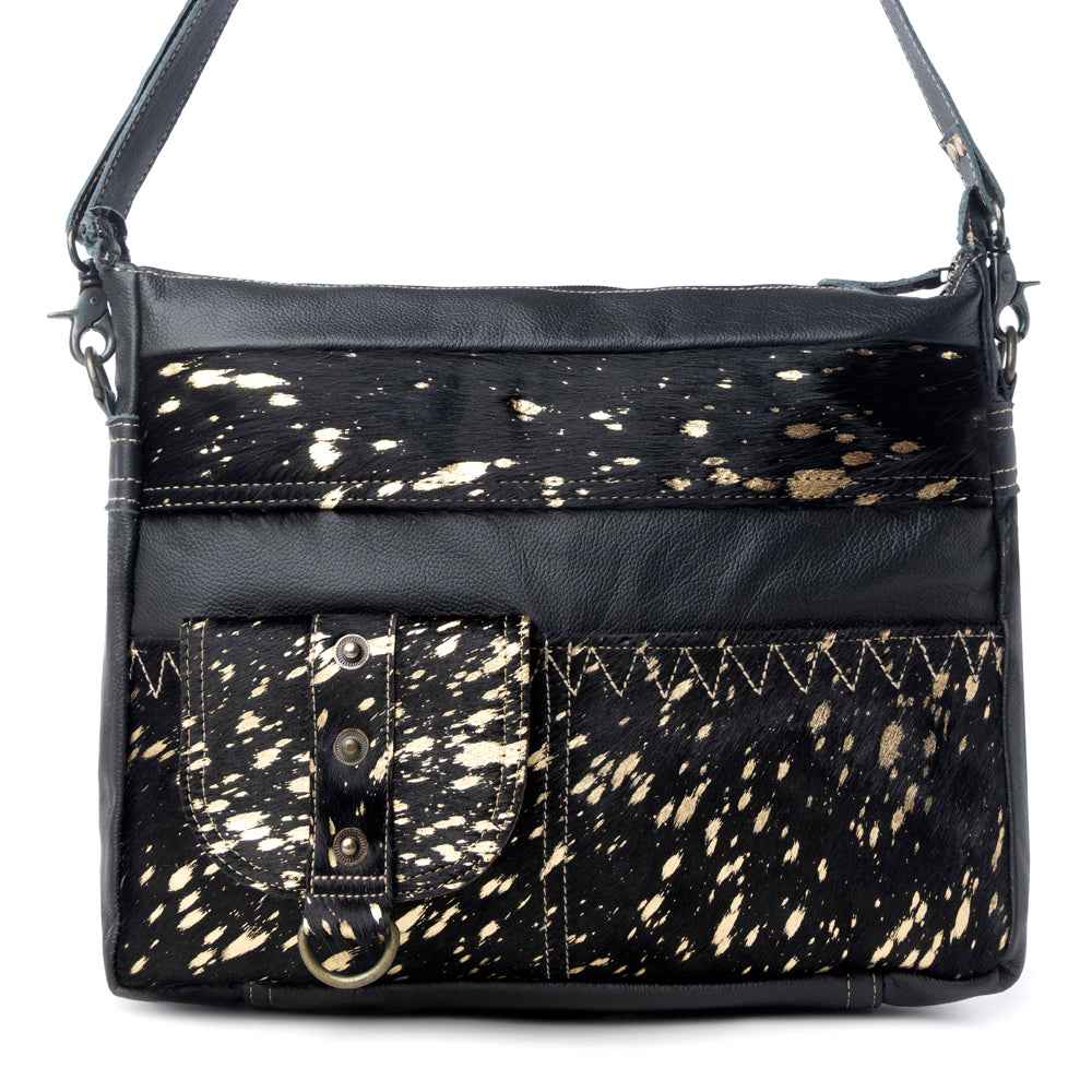 MODERN  LEATHER AND HAIRON BAG