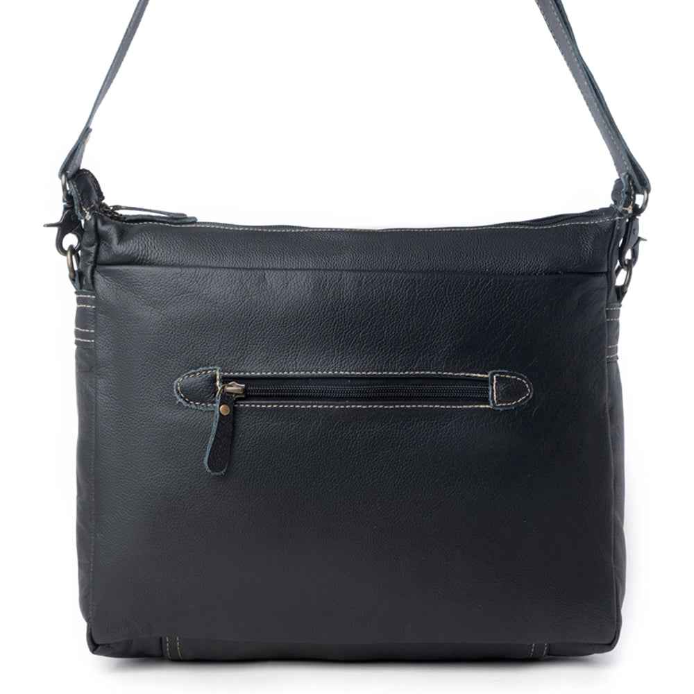 MODERN  LEATHER AND HAIRON BAG
