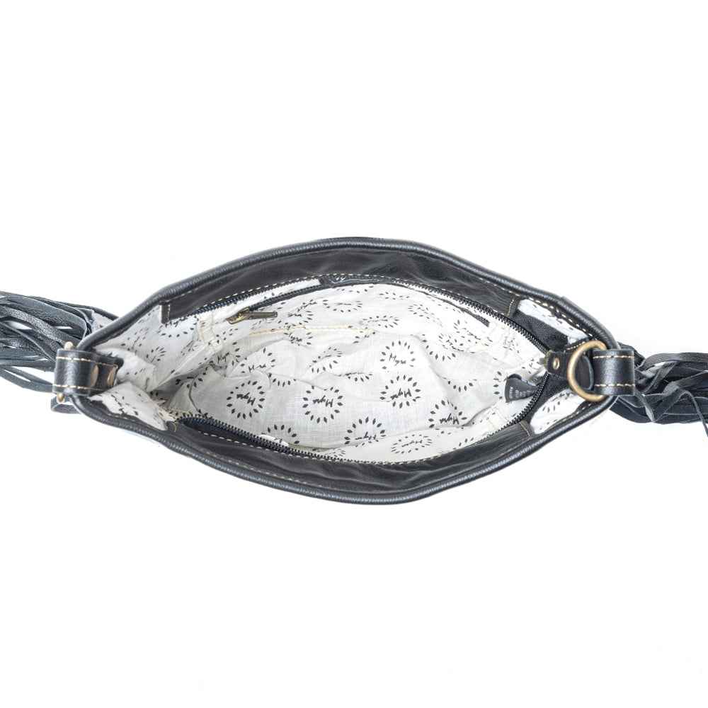 Sapphire Vines Leather & Hairon Bag