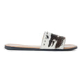 Myra Wild Dust Hairon Leather Slide Sandals â€“ Studded Flats for Women, Slip-On Comfort with Western Charm