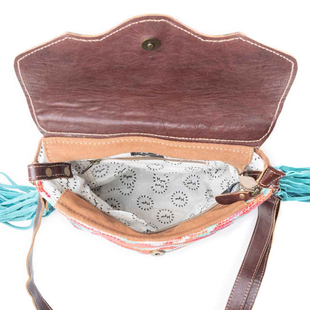 Floral Pink Hand-Tooled Bag