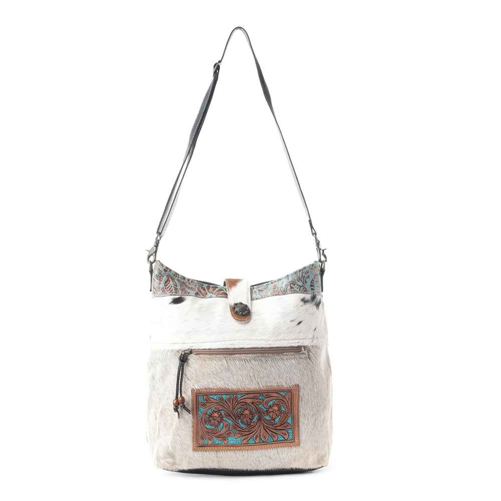 Rustic Tinge Hand-Tooled Bag