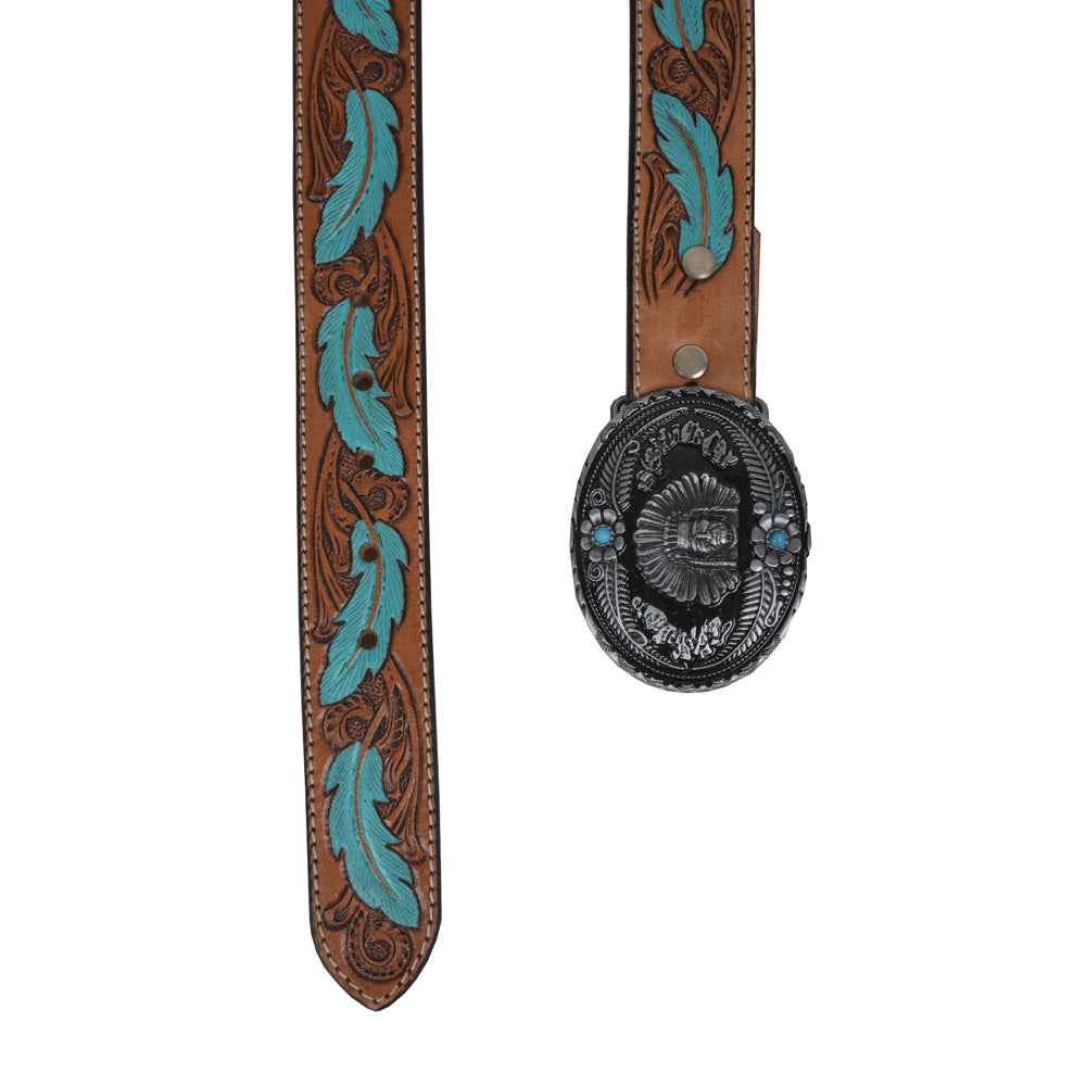 Radianite Hand-Tooled Leather Women's Belt