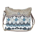 Myra Tincture Embossed Leather Crossbody Bag for Women Aztec Pattern, Adjustable Strap for Rodeo Style