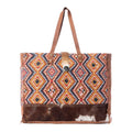 Geometric Blues Weekender Bag