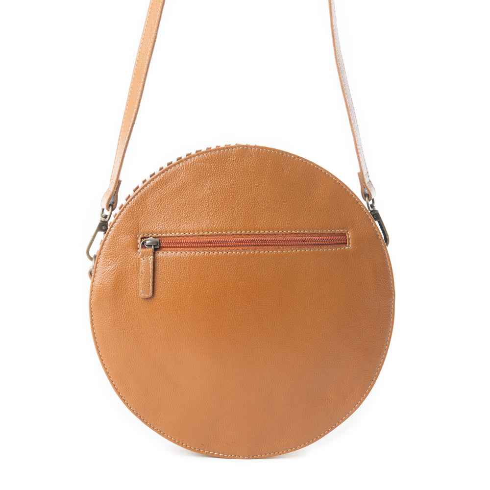 Boho Mahogany Round Bag