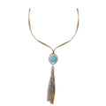 Blue Coin Necklace