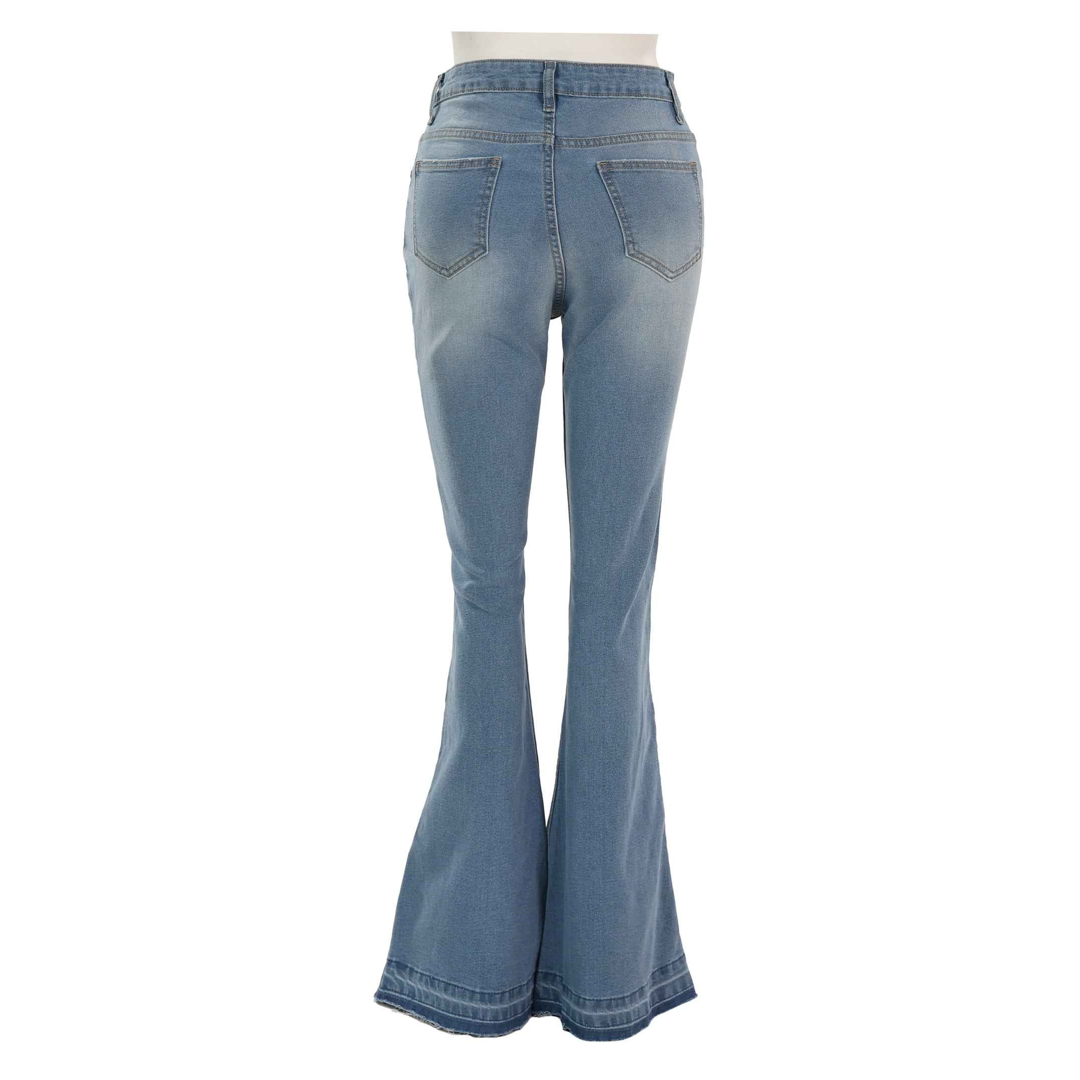 Regina Flared Button Accent Leg Jeans