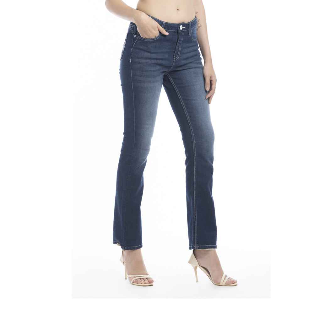 Skye Classic Acid Wash Wide Leg Jeans