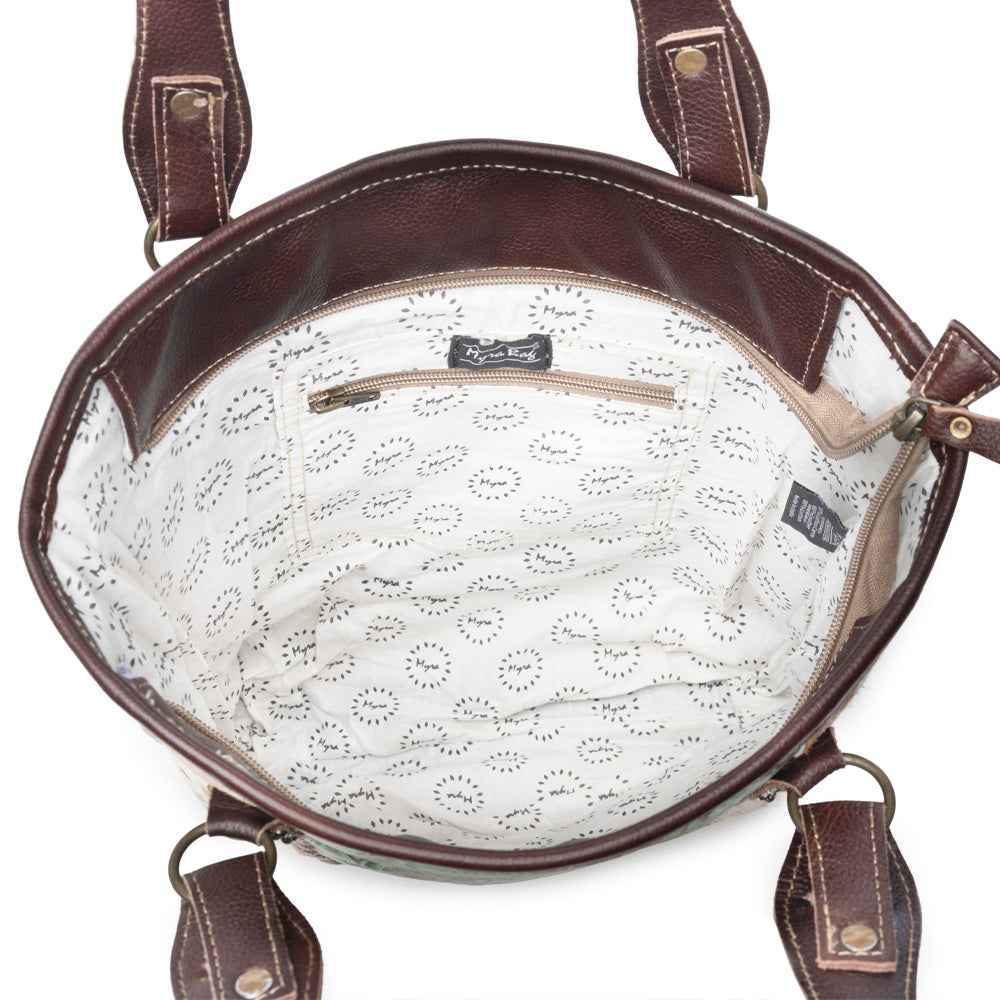 Cheyenne Plains Tooled Leather & Hairon Bag