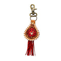 Yankee Hand-Tooled Leather Keyfob