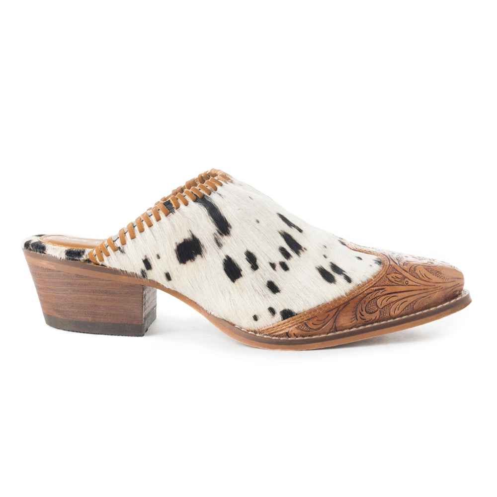 Heely Western Hand-Tooled Mules