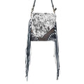 Myra Corral Tempo Leather Concealed Carry Sling  - Fringed Hairon Crossbody Bag with Adjustable Strap for Rugged Touch