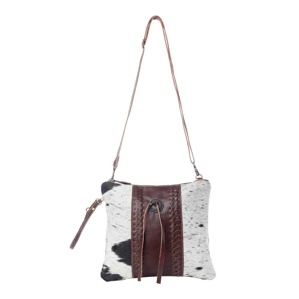 Rosalinda Cross Stitched Leather & Hairon Bag