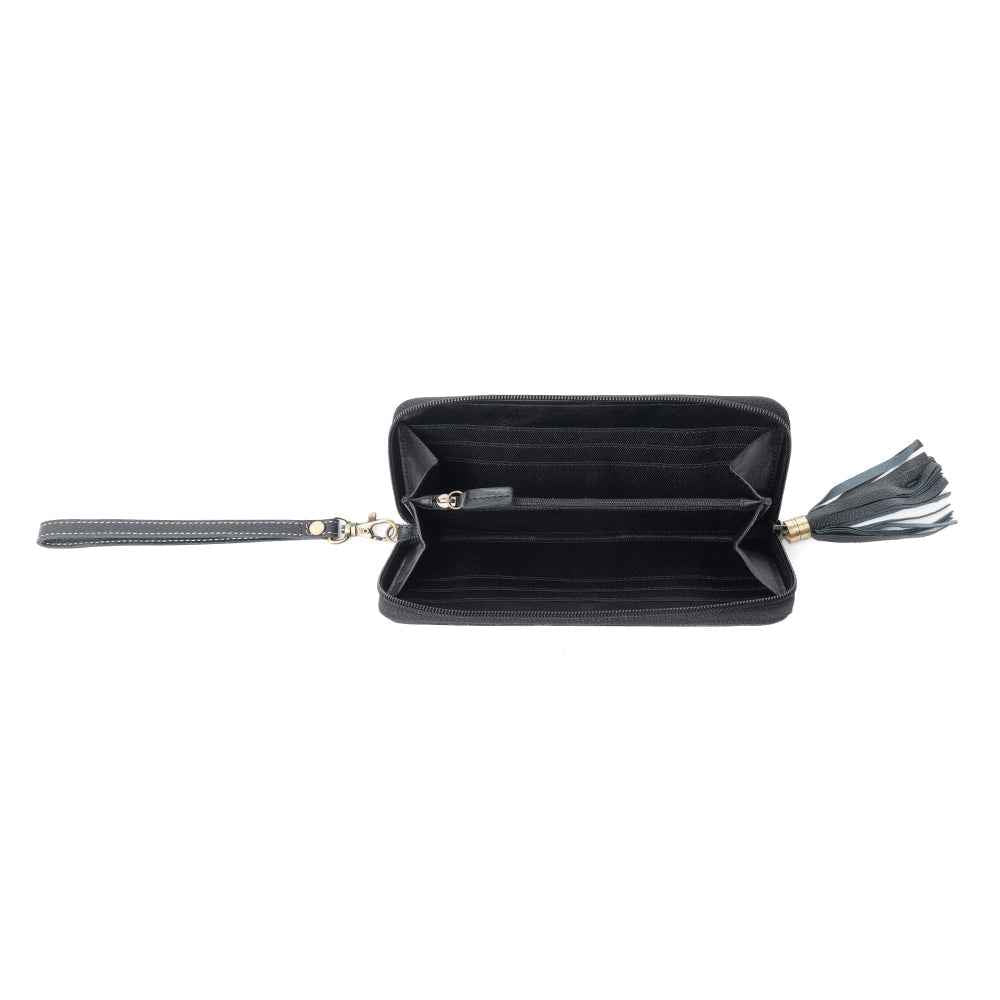Bison Canyon Blooms Hand-Tooled Clutch Wallet
