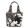 Pecos Wind Weave Pattern Leather & Hairon Bag