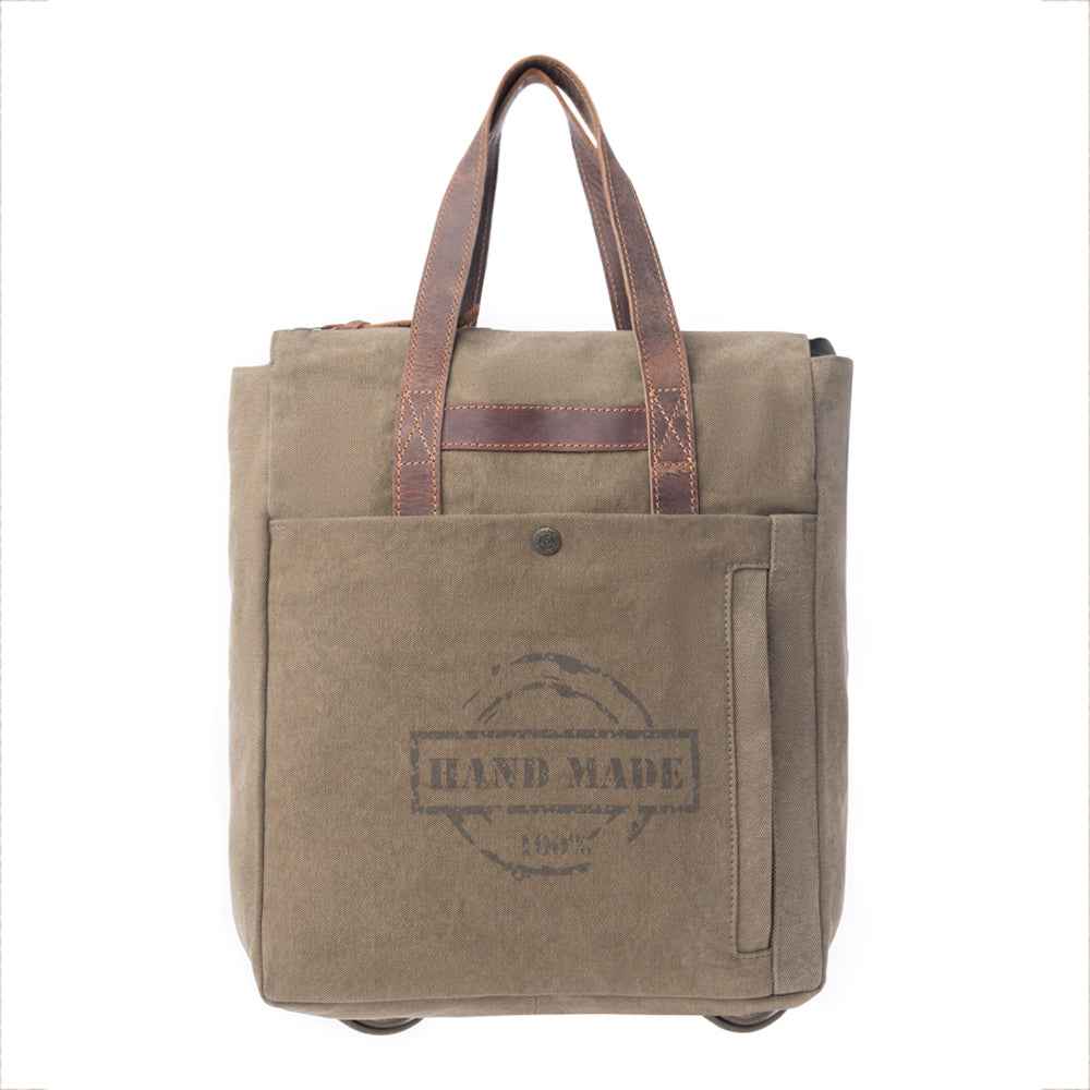 Yesteryear Canvas & Leather Backpack Bag