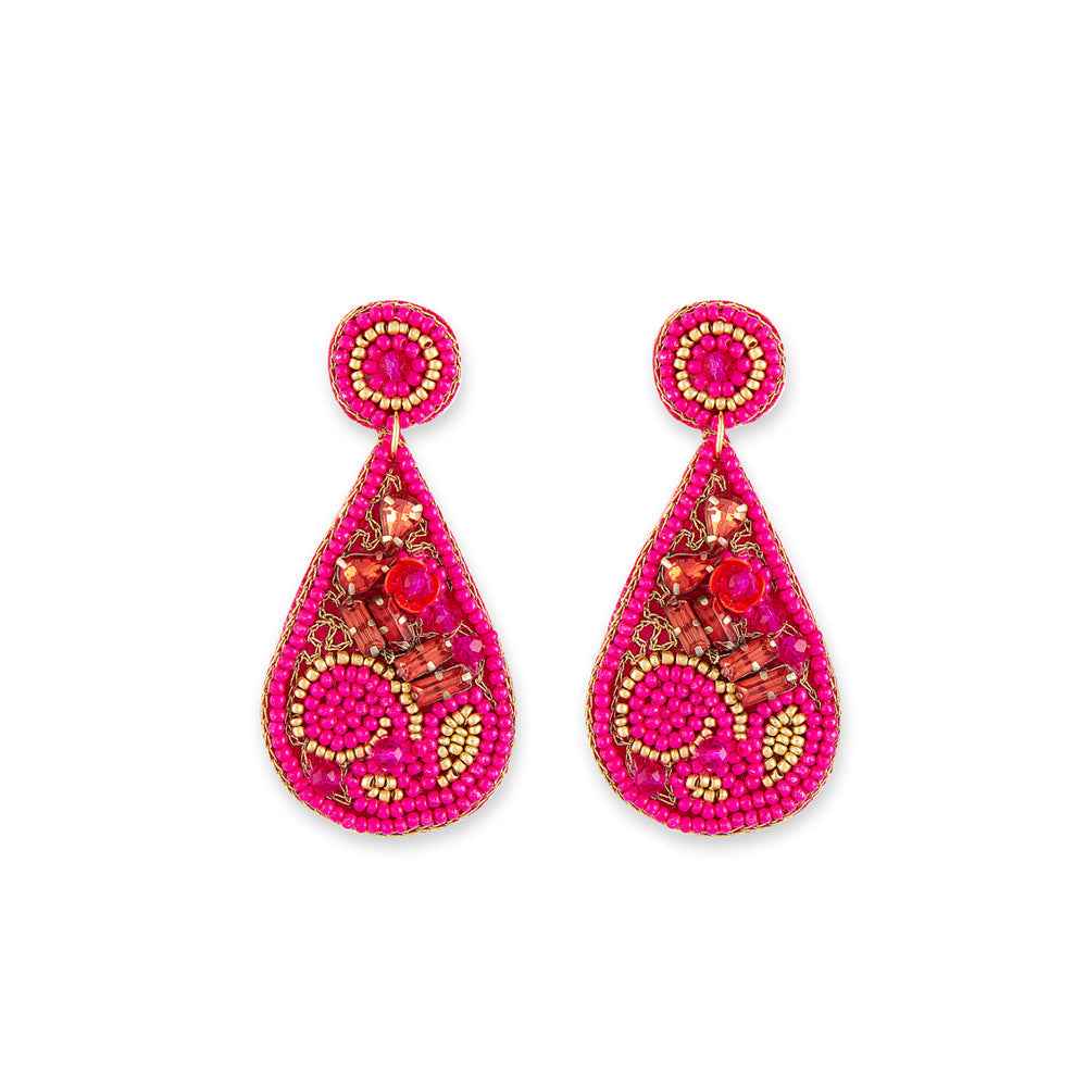 Rose Garden Beaded Earrings