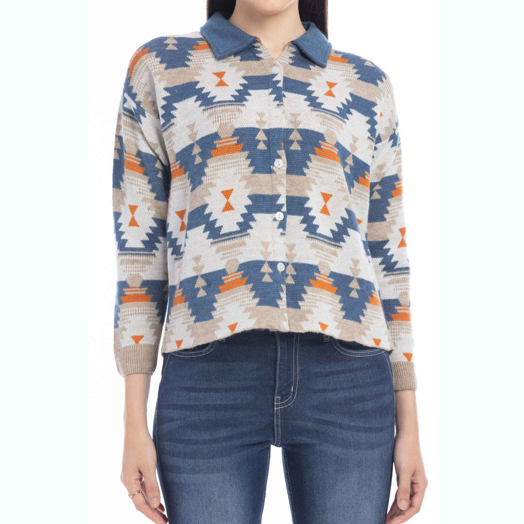 Remington Button Front Shacket Sweater