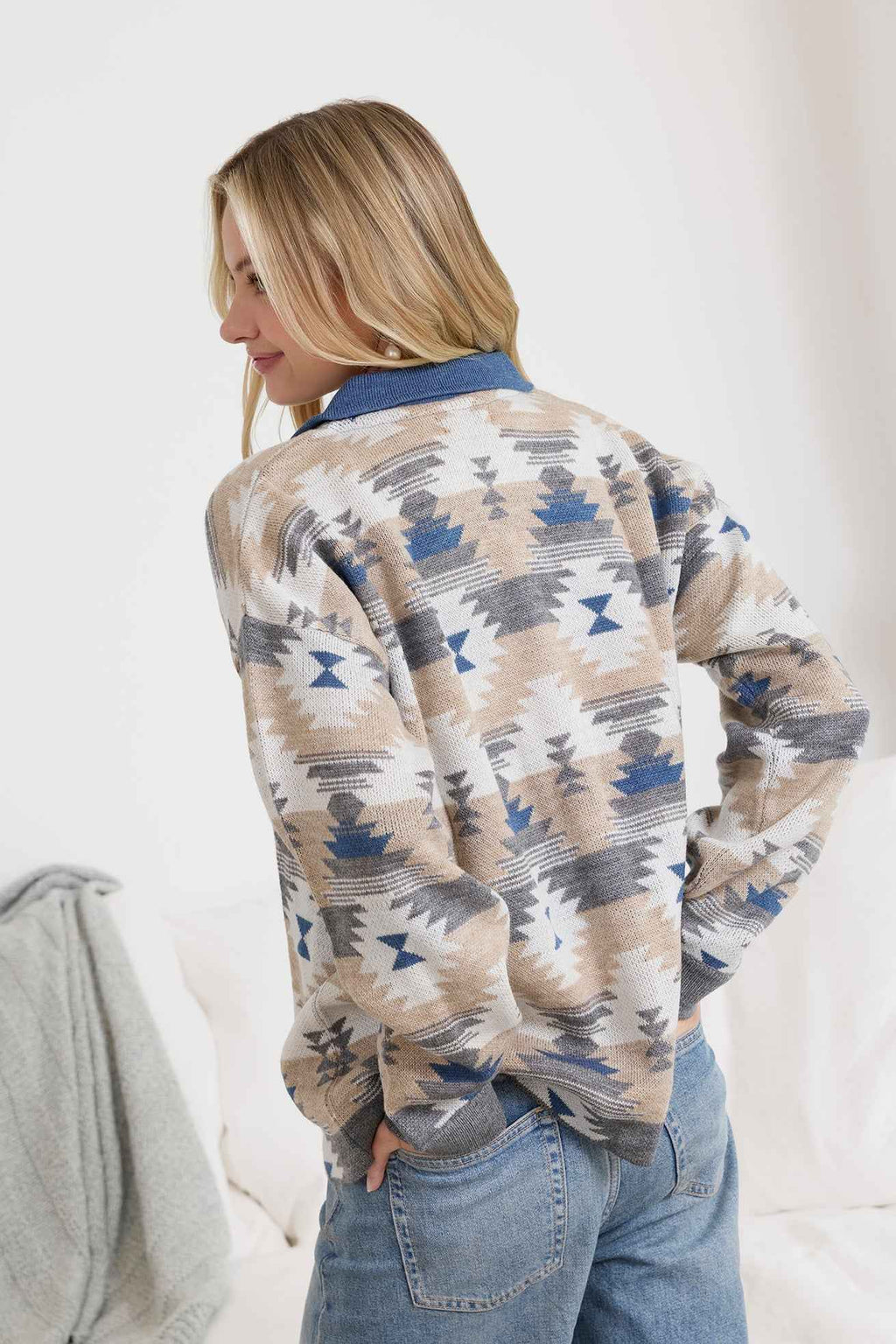 Raign Button Front Shacket Sweater