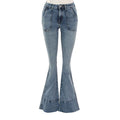 Raven Front Pocket Flared Jeans