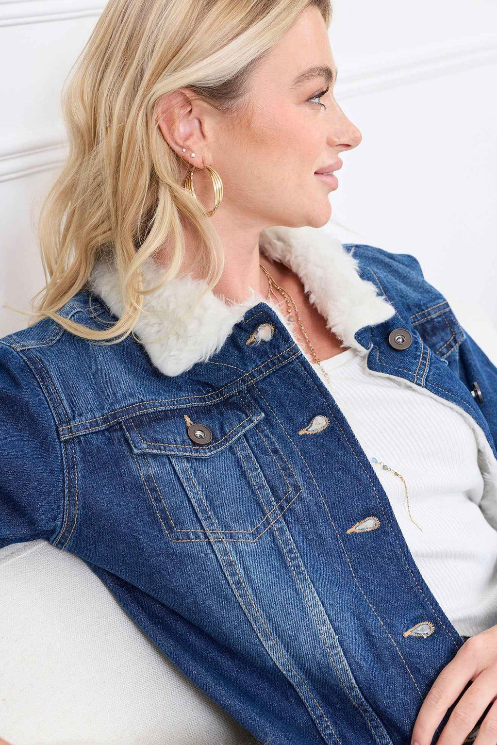 Addilyn Fleece Lined Denim Jacket