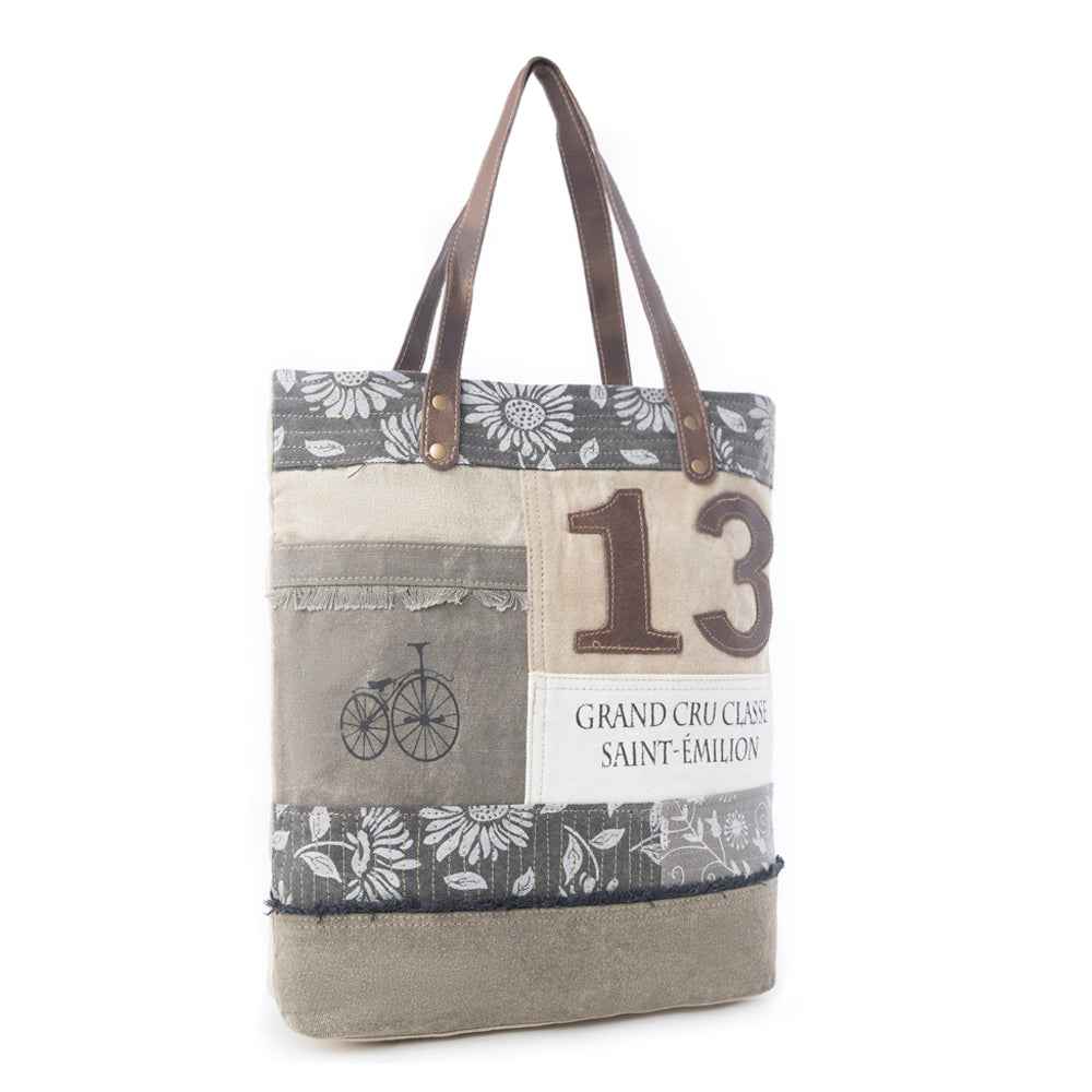 French Countryside Lucky 13 Patchwork Tote Bag