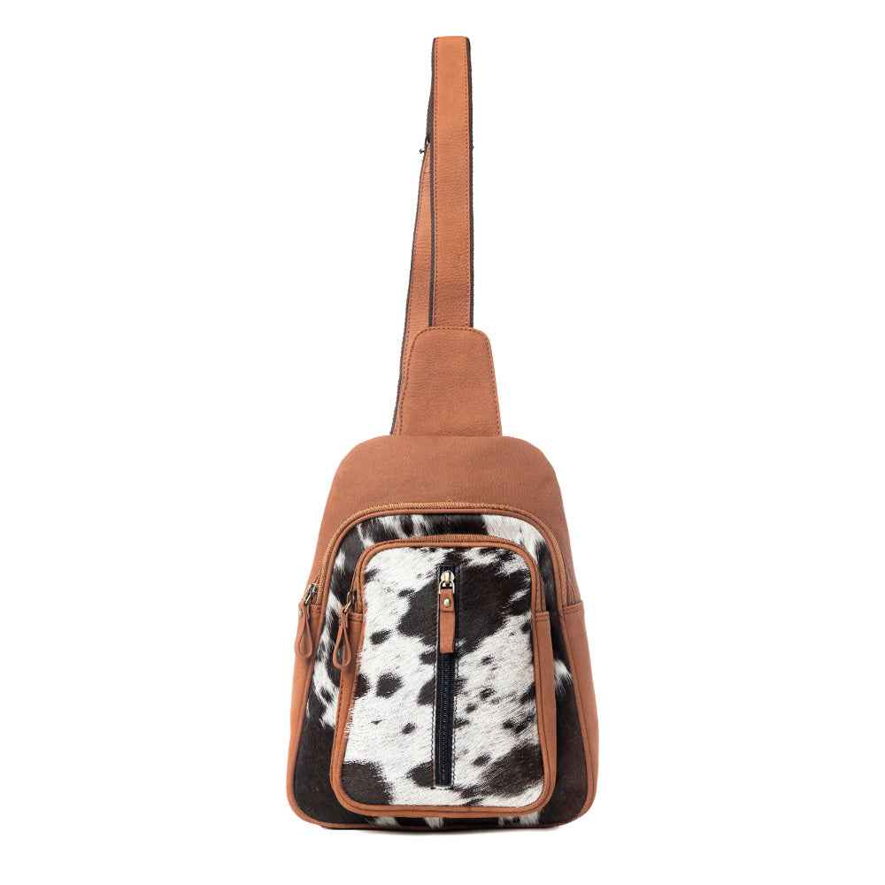 Mountain Bend Hair-On Hide Bucket Sling Bag