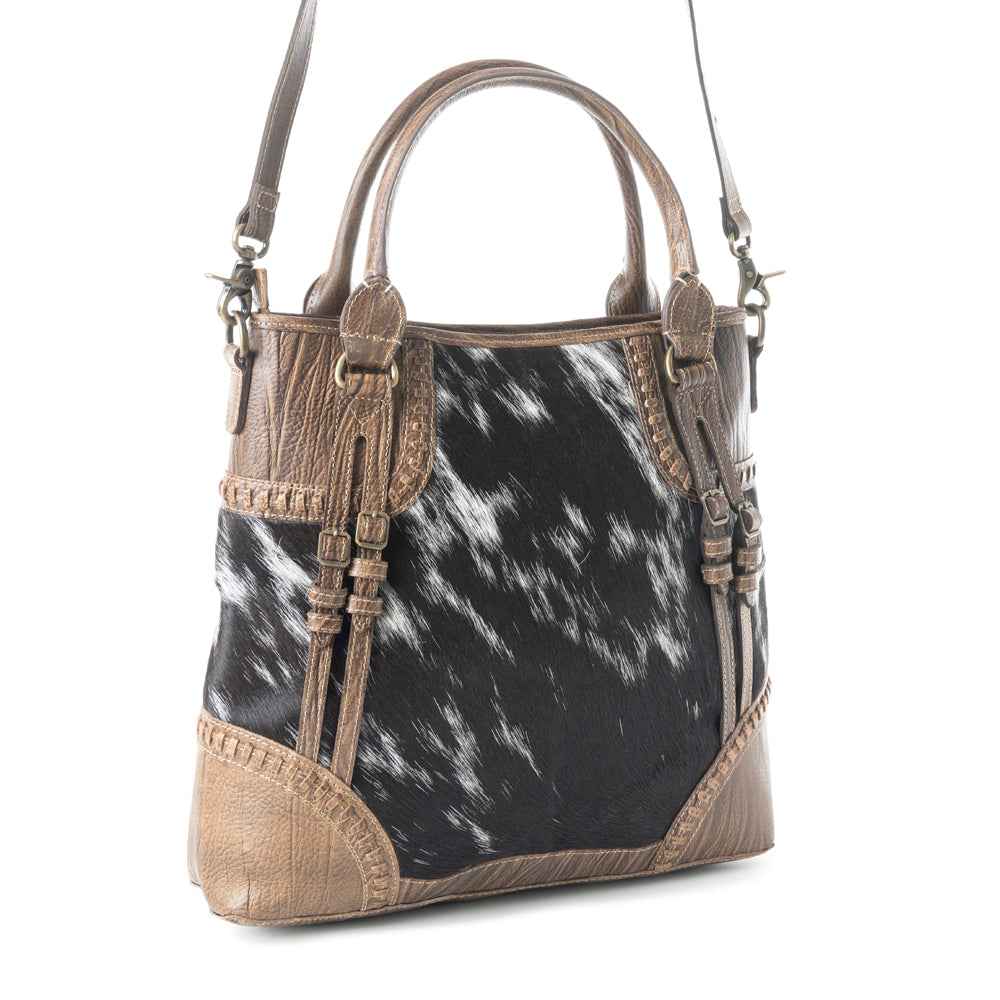 Crawford Canyon Tall Leather Hairon Bag