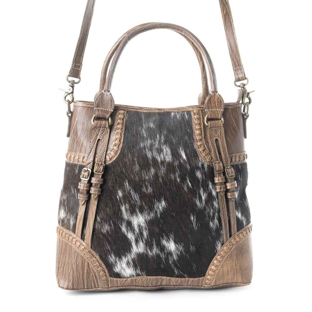 Crawford Canyon Tall Leather Hairon Bag