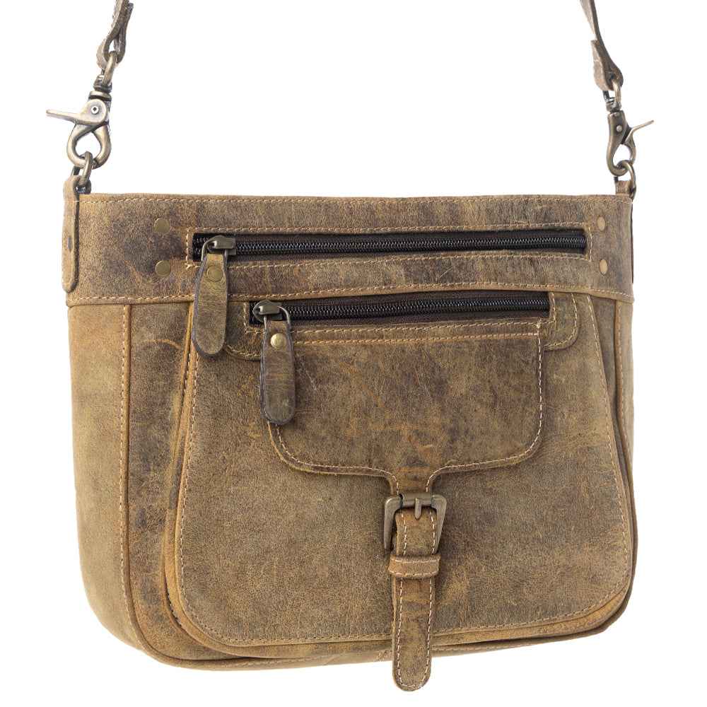 Lawson Roundup Satchel Leather & Hairon Bag