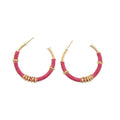 Scarlet Crescent Moon Earrings